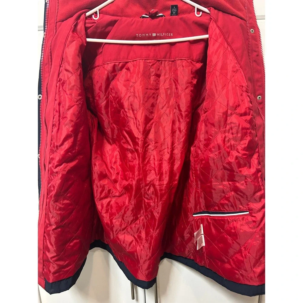 Tommy Hilfiger Mens 3-in-1‎ All Weather System Jacket Red Navy Blue Hooded Small
